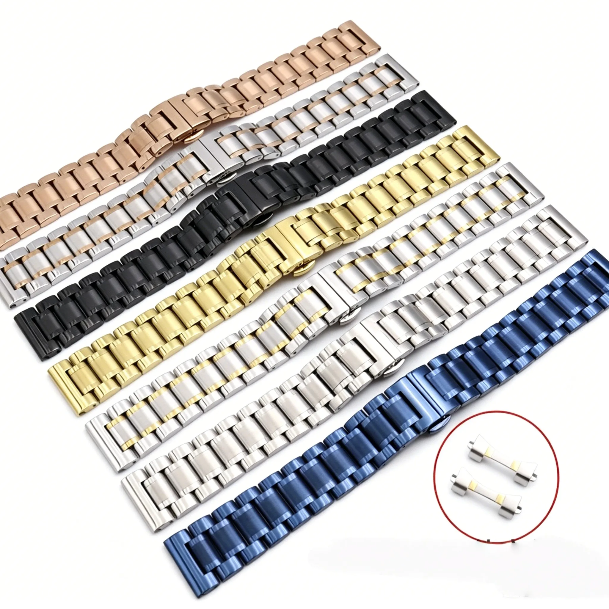 18mm 19mm 20mm 21mm 22mm Universal Quick-Release Solid Stainless Steel Bracelet With Curved End Connector Watch Strap
18mm 19mm 20mm 21mm 22mm Universal Quick-Release Solid Stainless Steel Bracelet With Curved End Connector Watch Strap