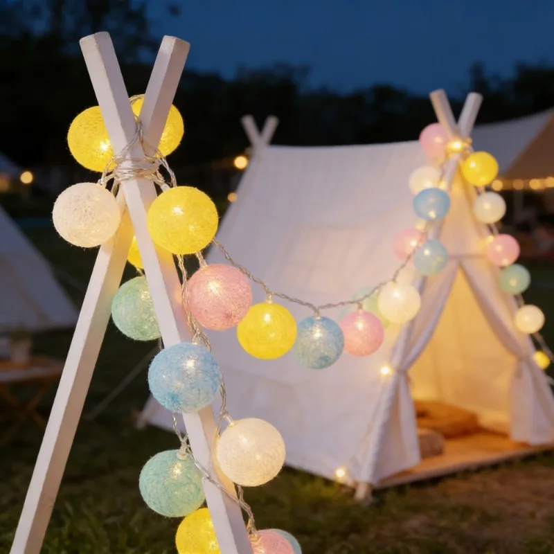 Wedding Garland Light String Festoon LED Cotton Ball home bedroom Decor Fairy light birthday Party Outdoor camping Decoration
Wedding Garland Light String Festoon LED Cotton Ball home bedroom Decor Fairy light birthday Party Outdoor camping Decoration