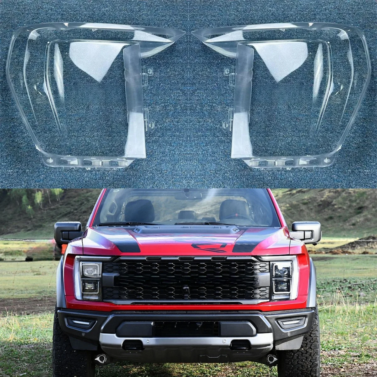 For Ford Raptor F-150 2021 2022 2023 Car Accessories Headlight Lens Cover Headlamp Shell Lampshade Transparent Mask Plexiglass
For Ford Raptor F-150 2021 2022 2023 Car Accessories Headlight Lens Cover Headlamp Shell Lampshade Transparent Mask Plexiglass