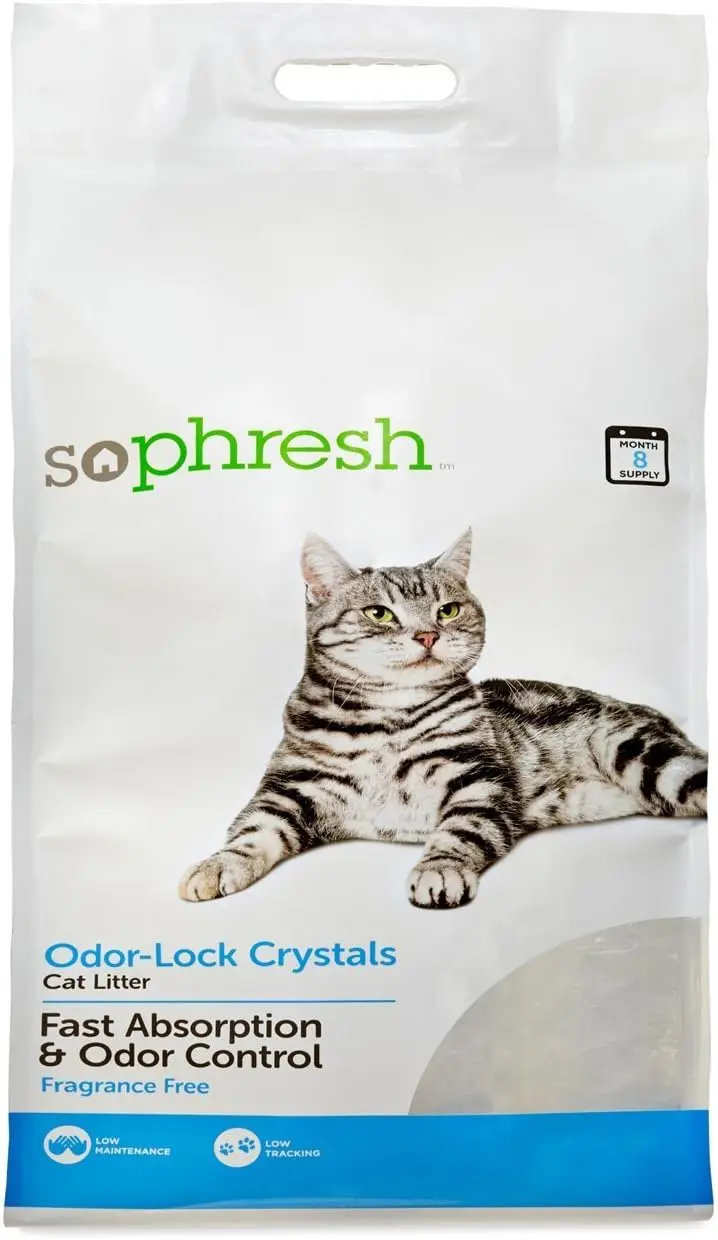 30 lbs Crystal Cat Litter with Odor-Lock Technology for Superior Moisture Absorption and Reduced Tracking
30 lbs Crystal Cat Litter with Odor-Lock Technology for Superior Moisture Absorption and Reduced Tracking