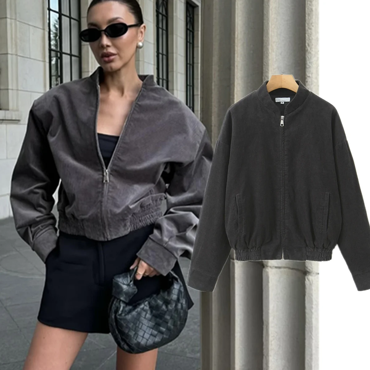 Maxdutti минималистичный серый вельветовый бомбер 2026, зимнее пальто на молнии, повседневное пальто, женская куртка, женская одежда, топы
Maxdutti минималистичный серый вельветовый бомбер 2026, зимнее пальто на молнии, повседневное пальто, женская куртка, женская одежда, топы