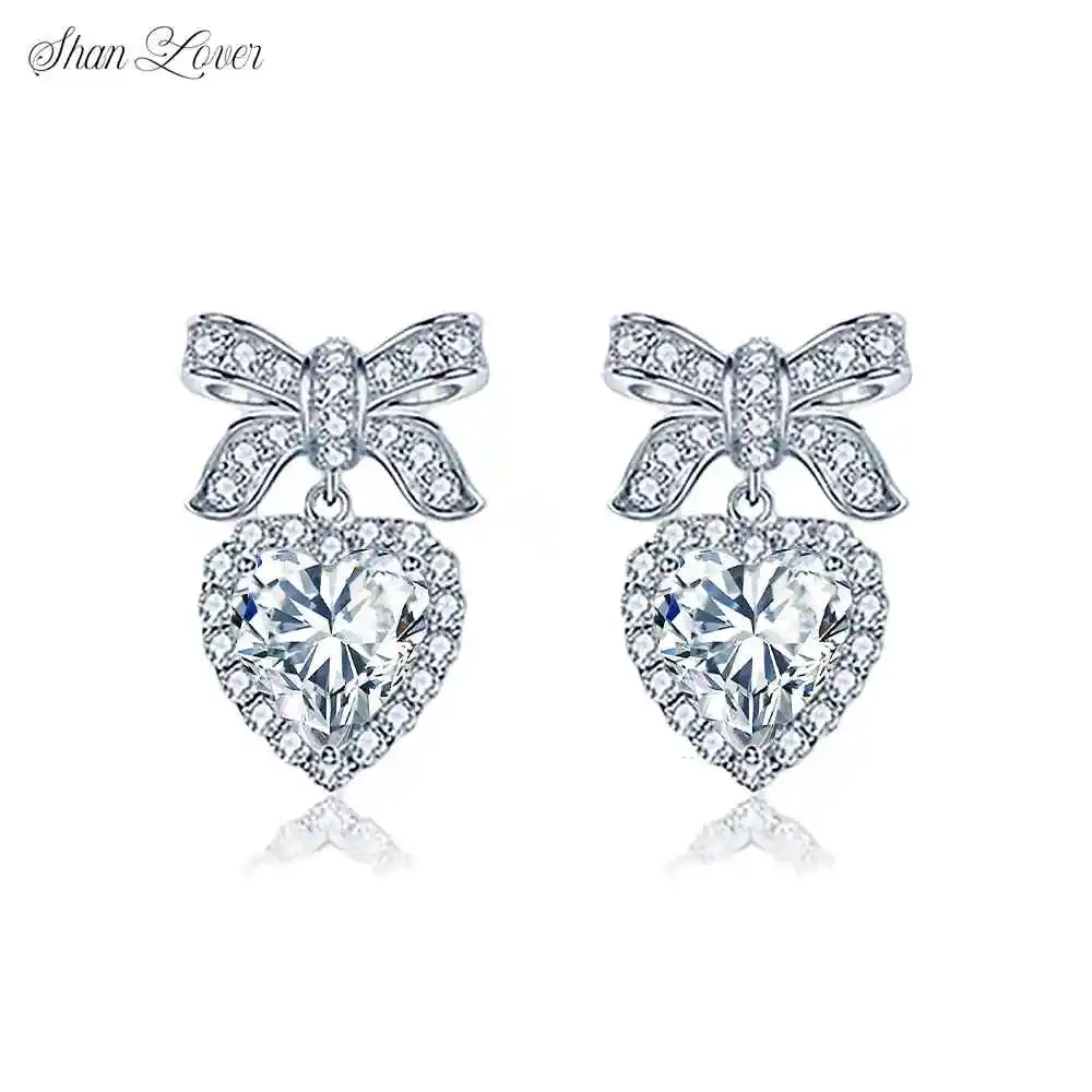 ShanLover Brand 0.5ct Women 925 Sterling Silver Heart-shaped Stud Earrings CMA Certificate Moissanite Diamond Drop Earrings
ShanLover Brand 0.5ct Women 925 Sterling Silver Heart-shaped Stud Earrings CMA Certificate Moissanite Diamond Drop Earrings
