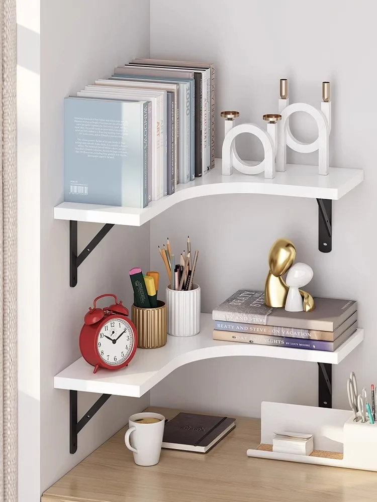 Wall-Mounted Corner Bookshelf Simple Modern Style Adult-oriented Customizable Artificial Board No-assembly Required
Wall-Mounted Corner Bookshelf Simple Modern Style Adult-oriented Customizable Artificial Board No-assembly Required