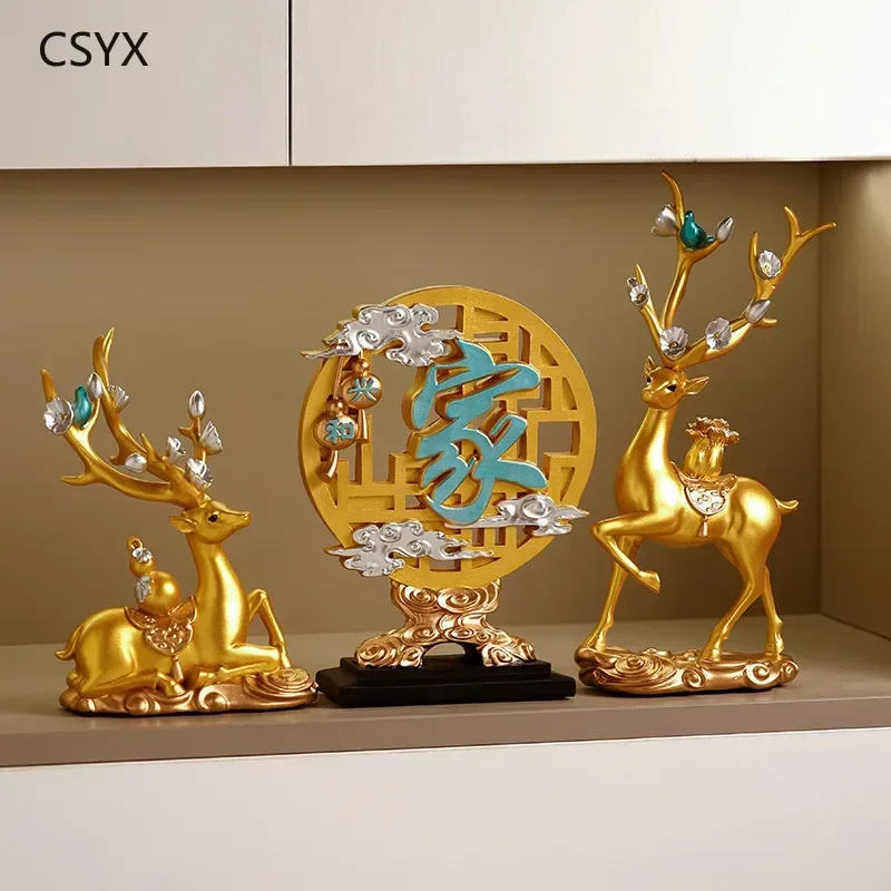 New Chinese-Style Luxe Deer Figurine Ornament - Home Room Decoration Item for Entrance Living, Housewarming Gift Hogar
New Chinese-Style Luxe Deer Figurine Ornament - Home Room Decoration Item for Entrance Living, Housewarming Gift Hogar