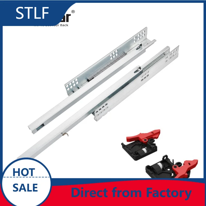 STLF 2 Fold Push to Open Hidden Telescopic Rails Soft Close Undermount Concealed Drawer Slide
STLF 2 Fold Push to Open Hidden Telescopic Rails Soft Close Undermount Concealed Drawer Slide
