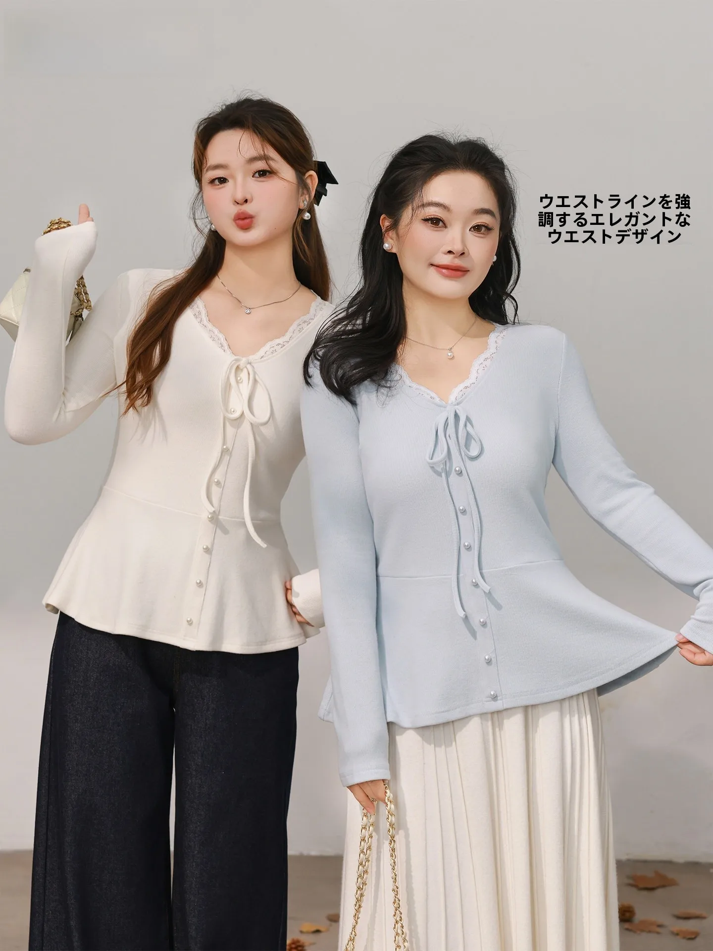 Ballet Style Knitted Sweater V-Neck Lace Hemming Imitation Cashmere Long Sleeve T-Shirt for plus Size Women Elegant Casual Wear
Ballet Style Knitted Sweater V-Neck Lace Hemming Imitation Cashmere Long Sleeve T-Shirt for plus Size Women Elegant Casual Wear