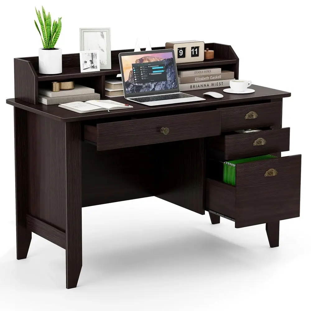 Computer Desk with 4 Storage Drawers and Hutch Wood Executive Table for PC Laptop
Computer Desk with 4 Storage Drawers and Hutch Wood Executive Table for PC Laptop