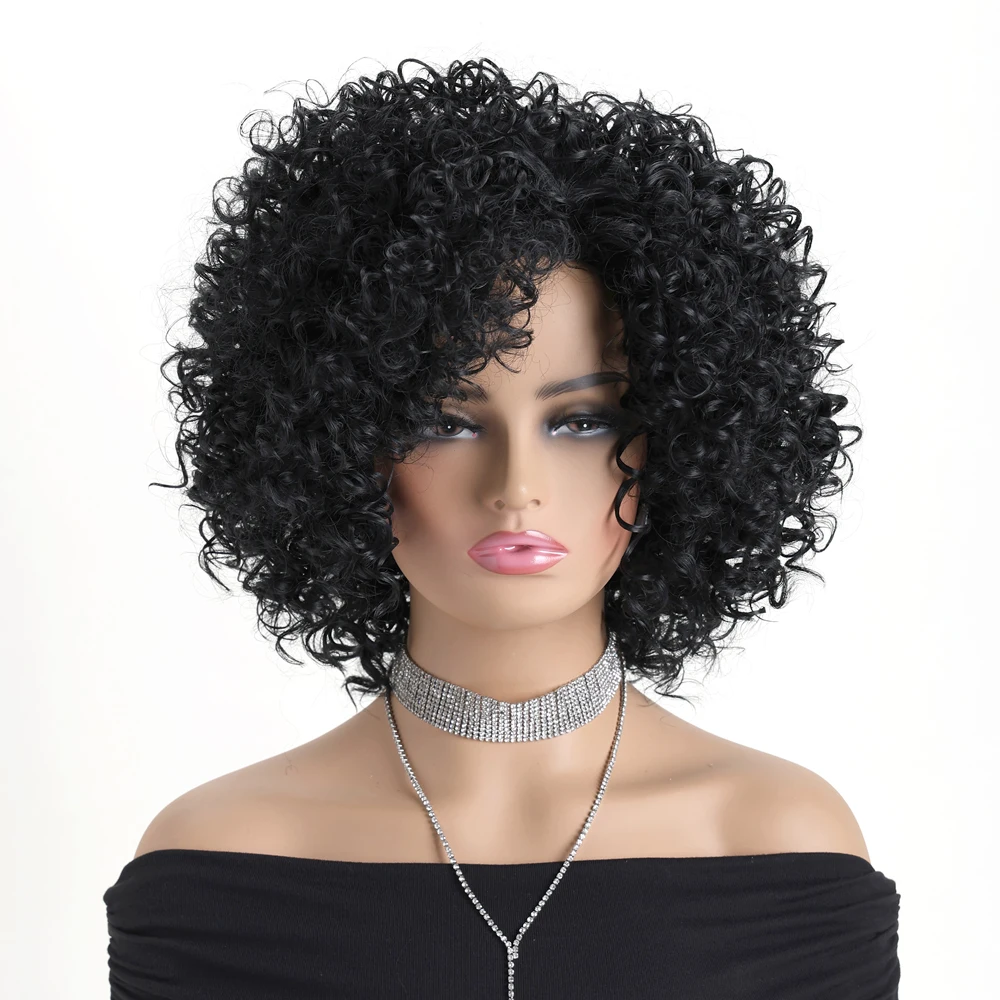 Natural Synthetic Short Curly Black Wigs For Black Lady 12 Inch Wig Daily Party Halloween Heat Resistant Hair
Natural Synthetic Short Curly Black Wigs For Black Lady 12 Inch Wig Daily Party Halloween Heat Resistant Hair