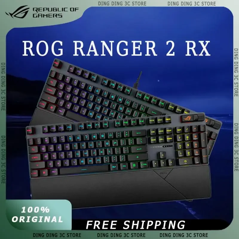 Проводная Механическая клавиатура ROG Ranger 2 RX, сенсорные кнопки, поглощающие шум и эхо, низкая задержка, водонепроницаемая игровая клавиатура на заказ 
Проводная Механическая клавиатура ROG Ranger 2 RX, сенсорные кнопки, поглощающие шум и эхо, низкая задержка, водонепроницаемая игровая клавиатура на заказ