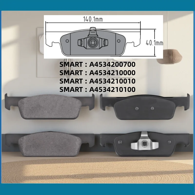 For smart forfour (W453) front brake pads A4534200700, A4534210000, A4534210010, A4534210100 / Car parts -16006
For smart forfour (W453) front brake pads A4534200700, A4534210000, A4534210010, A4534210100 / Car parts -16006
