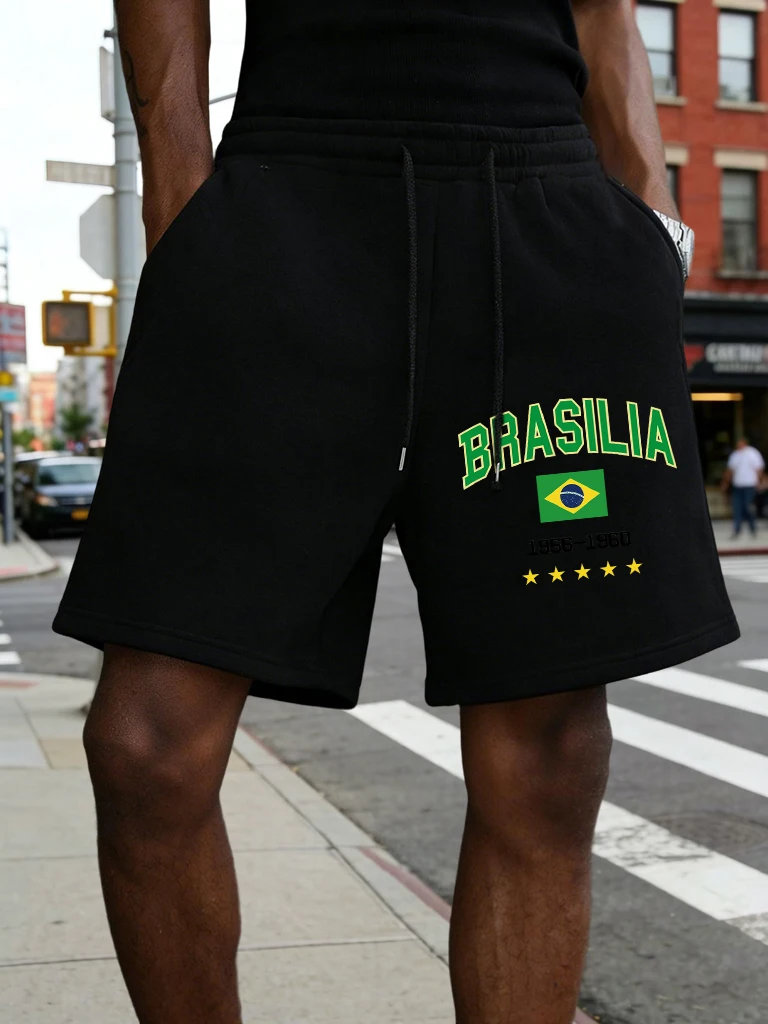 Brasilia Flag 1956-1960 Pattern Mens Summer Street Shorts Basic All-Match Clothes Running Black Short Pants Beach Trendy Bottoms
Brasilia Flag 1956-1960 Pattern Mens Summer Street Shorts Basic All-Match Clothes Running Black Short Pants Beach Trendy Bottoms