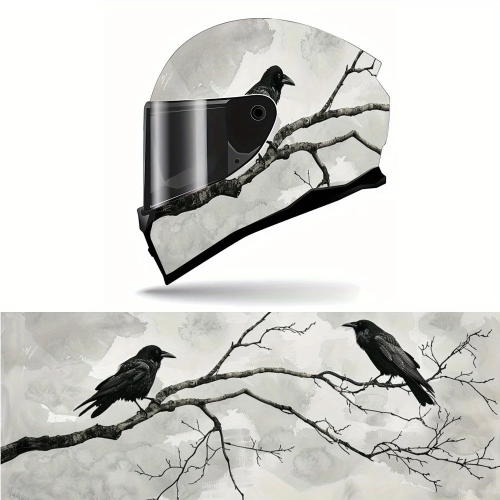 Crows Perched on Branches of Grey and White Clouds in the Sky Print Full Helmet Wrap Sticker Motorcycle Helmet Racing Graphic De
Crows Perched on Branches of Grey and White Clouds in the Sky Print Full Helmet Wrap Sticker Motorcycle Helmet Racing Graphic De