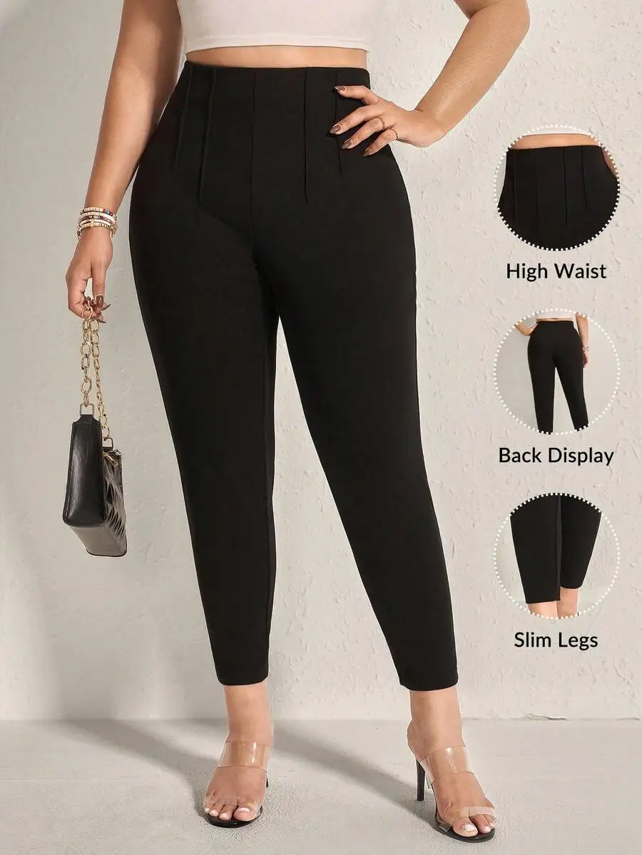 Plus-Size Solid-Color High-Waisted Comfortable and Elegant Pants, Suitable for Casual Wear, Vacations, and Everyday Use
Plus-Size Solid-Color High-Waisted Comfortable and Elegant Pants, Suitable for Casual Wear, Vacations, and Everyday Use