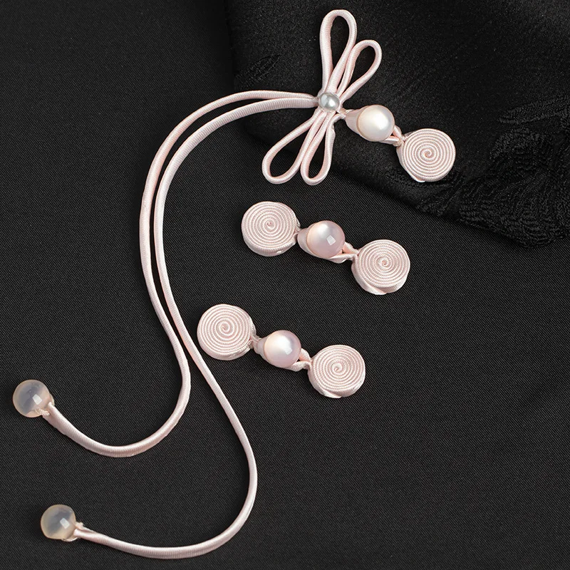 5PCS Cheongsam Button National Style Handwoven Jade Bead Dragonfly Long Tail Tassel Button Hanfu Button Decorative Button
5PCS Cheongsam Button National Style Handwoven Jade Bead Dragonfly Long Tail Tassel Button Hanfu Button Decorative Button