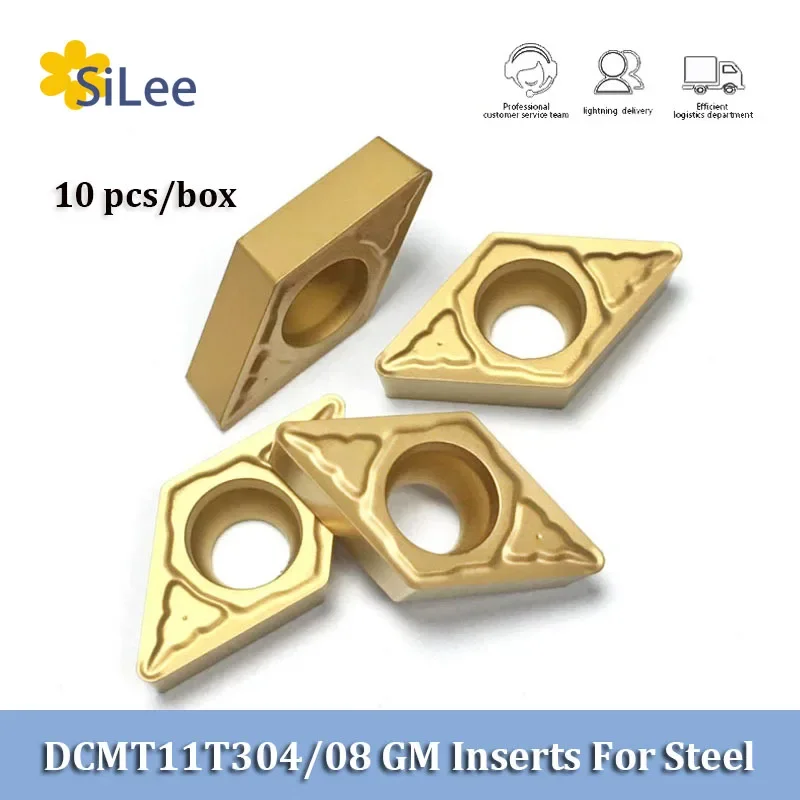 10PCS DCMT11T304 DCMT11T308 Internal Turning Tools CNC Hard Alloy Insert for Steel Carbide Lathe Inserts External Turning Tool
10PCS DCMT11T304 DCMT11T308 Internal Turning Tools CNC Hard Alloy Insert for Steel Carbide Lathe Inserts External Turning Tool