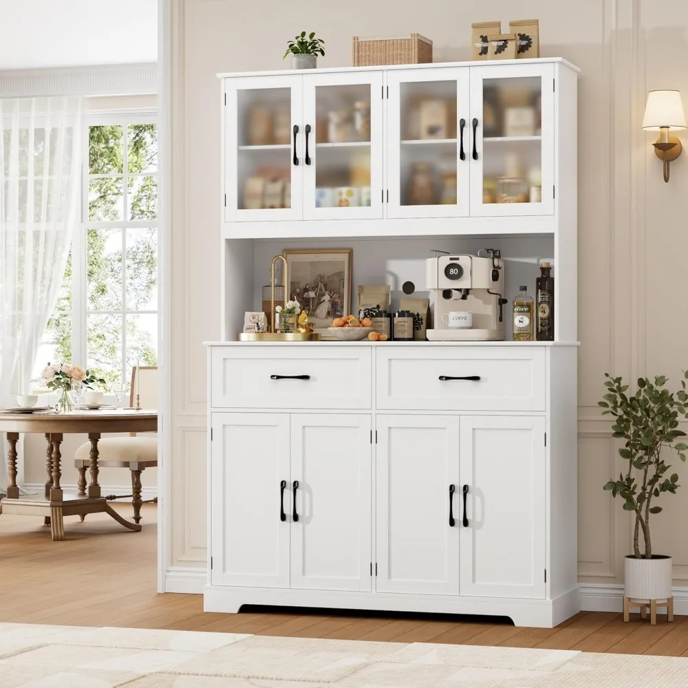 Kitchen Cabinet, Buffet with Hutch, Drawers, Tall Kitchen Hutch Cabinet with Microwave Stand for Dining Room, Cabinets Kitchen
Kitchen Cabinet, Buffet with Hutch, Drawers, Tall Kitchen Hutch Cabinet with Microwave Stand for Dining Room, Cabinets Kitchen