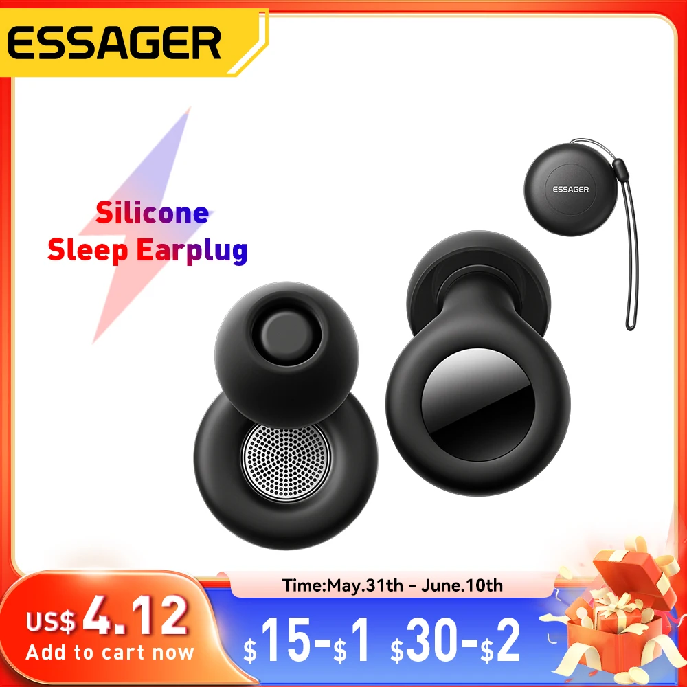 Essager Silicone Ear plugs Sleep Noise Reusable EarPlug with Storage Case Soft Anti noise Earplug for Sleep Concerts Travel Work
Essager Silicone Ear plugs Sleep Noise Reusable EarPlug with Storage Case Soft Anti noise Earplug for Sleep Concerts Travel Work