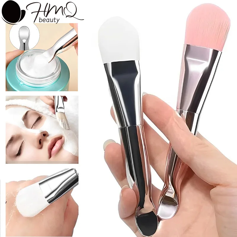 Soft Silicone Double-Ended Face Mask Brush Foundation Applicator with Spoon Skin Care Makeup Brush Tool for Facial Cleansing
Soft Silicone Double-Ended Face Mask Brush Foundation Applicator with Spoon Skin Care Makeup Brush Tool for Facial Cleansing