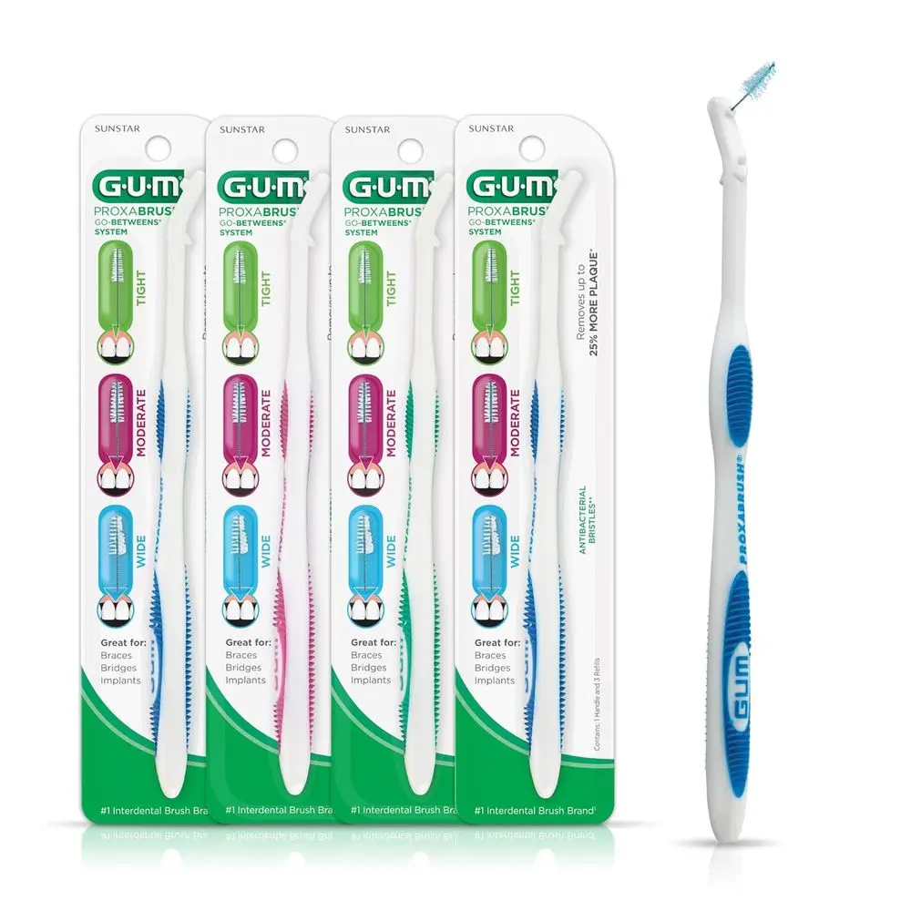 Interdental Brush Replacement Heads - Compatible with Go-Betweens, Ideal for Braces, Implants, and Teeth Cleaning (4-Pack)
Interdental Brush Replacement Heads - Compatible with Go-Betweens, Ideal for Braces, Implants, and Teeth Cleaning (4-Pack)