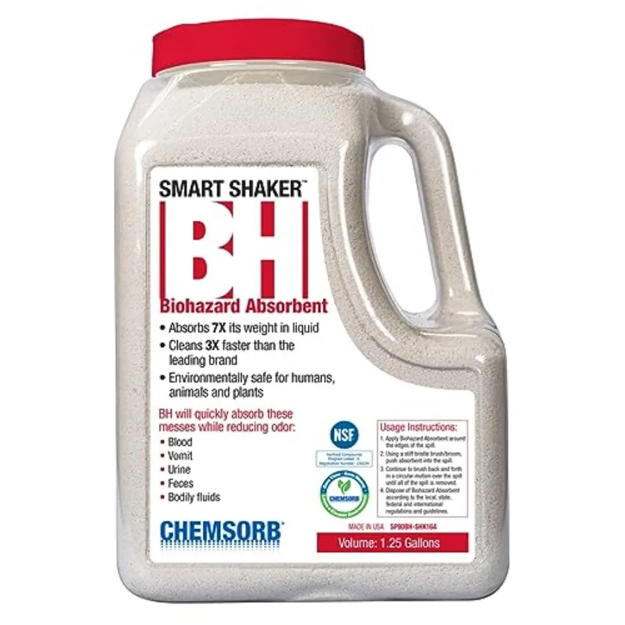 BH - Biohazard Absorbent - 1.25 Gallon Shaker
BH - Biohazard Absorbent - 1.25 Gallon Shaker