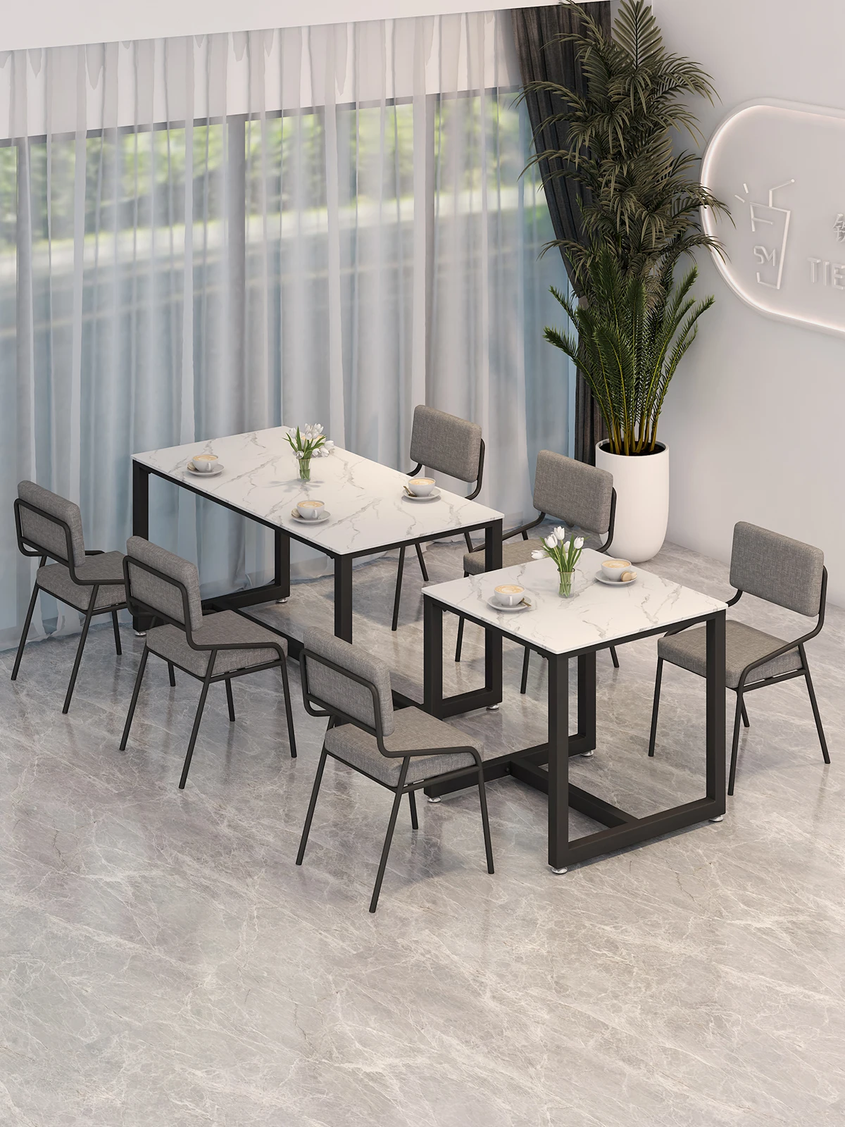 rock slab long table for opening a store, coffee shop rectangular dining table and chair combination, hotel long table, can be c
rock slab long table for opening a store, coffee shop rectangular dining table and chair combination, hotel long table, can be c