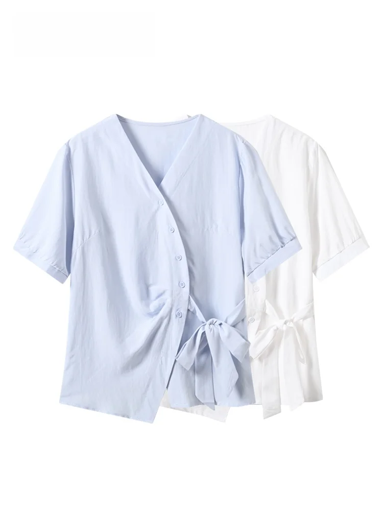 Loose Short Sleeve Women's Shirt Summer New Style Casual Design plus Size Big Code Cara CLUB Shoulder Appropriate Top
Loose Short Sleeve Women's Shirt Summer New Style Casual Design plus Size Big Code Cara CLUB Shoulder Appropriate Top