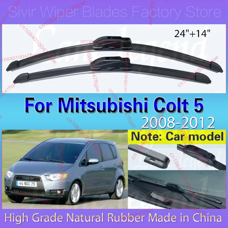 Car Wiper Blade For Mitsubishi Colt 5 door 2008 - 2012 Front Window Windscreen Windshield Wipers J hook 24"+14" Car Accessories
Car Wiper Blade For Mitsubishi Colt 5 door 2008 - 2012 Front Window Windscreen Windshield Wipers J hook 24"+14" Car Accessories