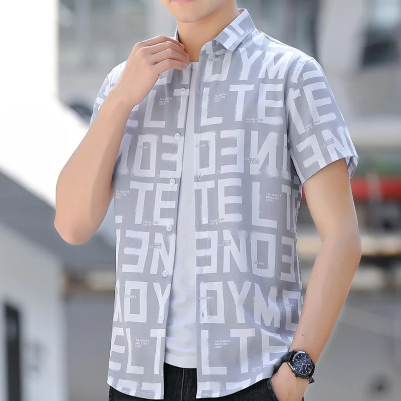 Tide Brand 3D Digital Print Casual Short Sleeve Dress Shirt Men Summer New Quality Soft Comfortable Elastic Luxury Chemise Homme
Tide Brand 3D Digital Print Casual Short Sleeve Dress Shirt Men Summer New Quality Soft Comfortable Elastic Luxury Chemise Homme