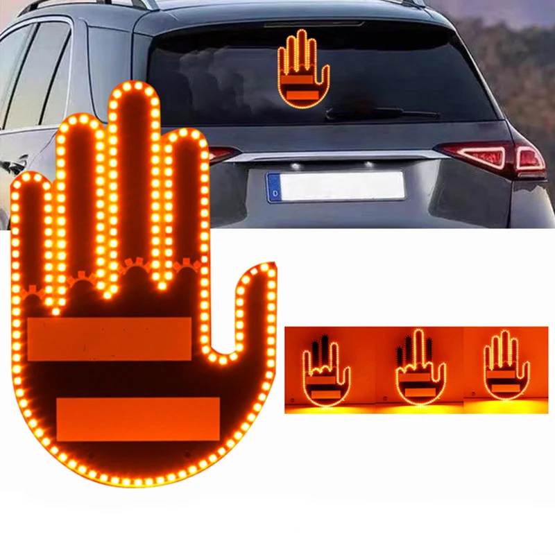 Автомобильный фонарь на палец с дистанционным управлением, светодиодное освещение, свет жестов, дорожный знак, жест среднего пальца, аксессуары для ладоней
Автомобильный фонарь на палец с дистанционным управлением, светодиодное освещение, свет жестов, дорожный знак, жест среднего пальца, аксессуары для ладоней