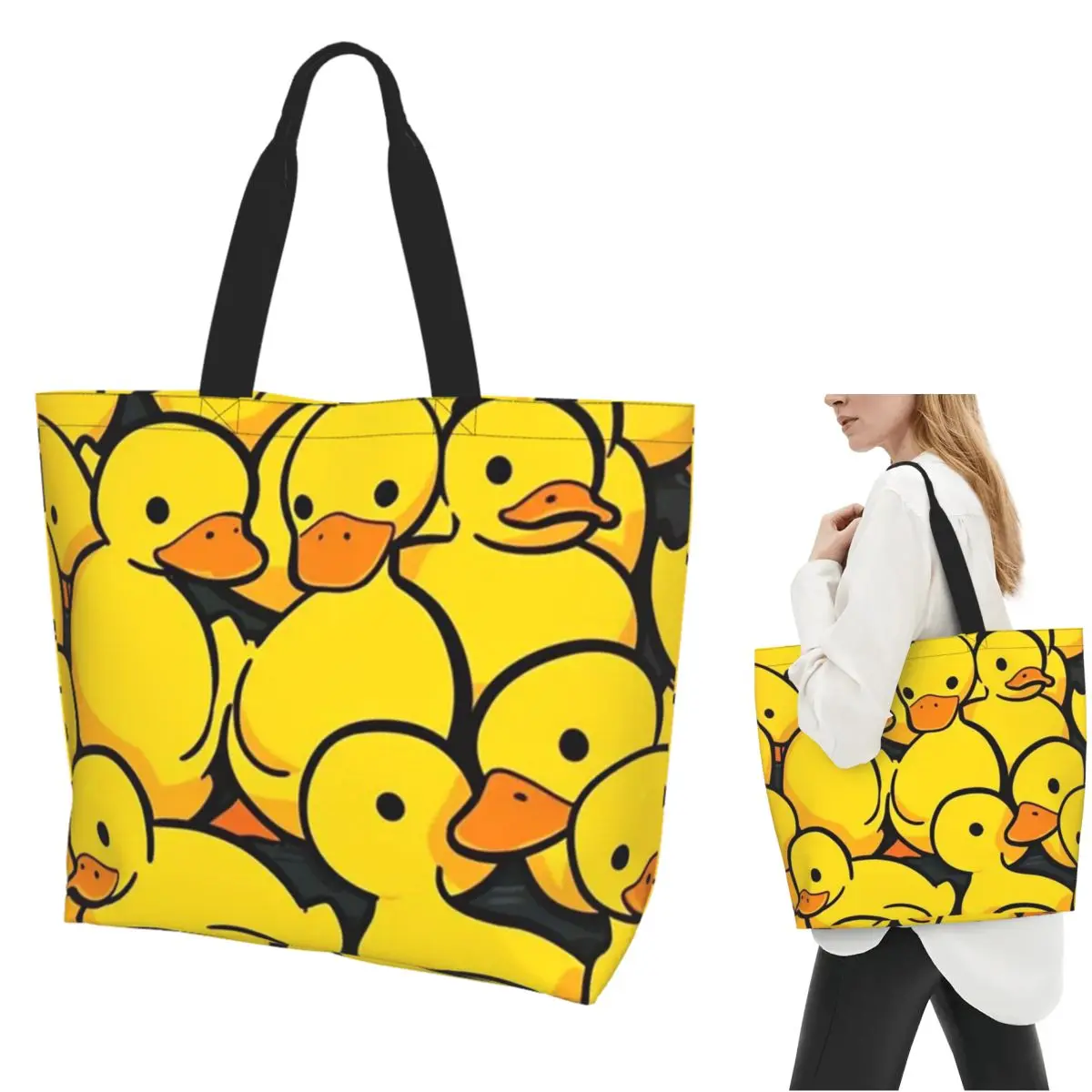 Cute Duck Cartoon Shopping Tote Bag Canvas Large Capacity Shoulder Bags Shopper Grocery Handbag for Women
Cute Duck Cartoon Shopping Tote Bag Canvas Large Capacity Shoulder Bags Shopper Grocery Handbag for Women