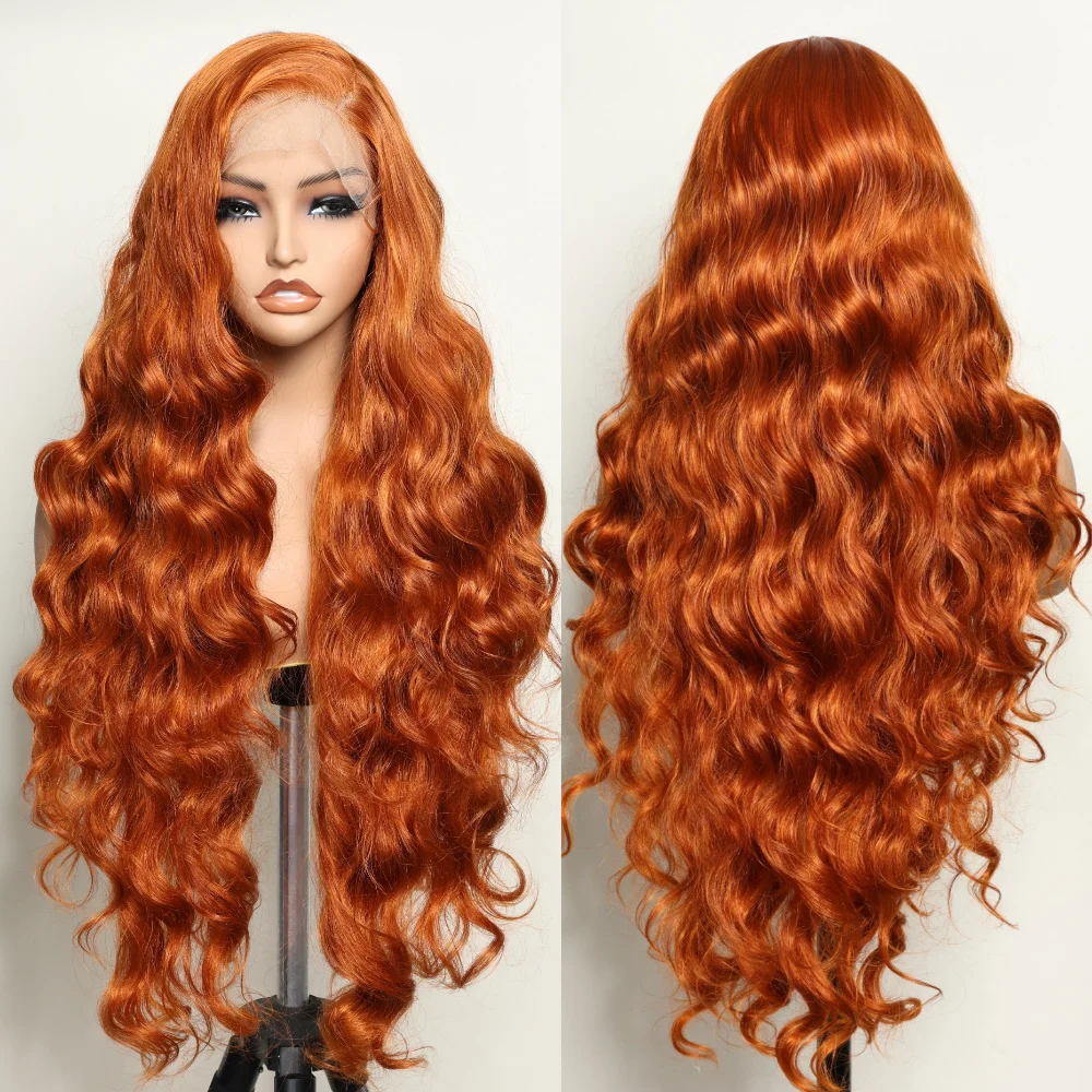 Синтетические парики X-TRESS 13X6 Парики спереди на шнуровке для женщин Цвет GINGER 32 дюйма Длинный свободный волнистый парик с натуральными волосами ребенка Ежедневное использование 
Синтетические парики X-TRESS 13X6 Парики спереди на шнуровке для женщин Цвет GINGER 32 дюйма Длинный свободный волнистый парик с натуральными волосами ребенка Ежедневное использование