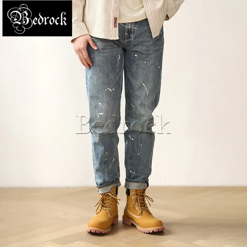 MBBCAR 14oz one washed men's jeans vintage selvedge denim pencil pants splash-ink cat whisker 100% cotton slim blue jeans 7460
MBBCAR 14oz one washed men's jeans vintage selvedge denim pencil pants splash-ink cat whisker 100% cotton slim blue jeans 7460