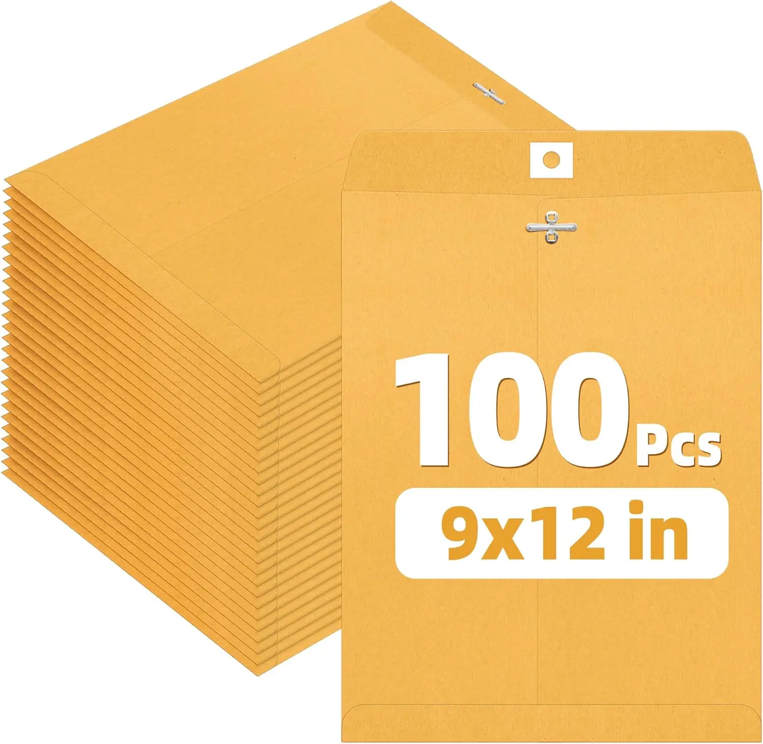 9x12 Brown Kraft Envelopes with Clasp, 28-lb Paper Mailing Envelopes, 100 Pack for Documents Storage
9x12 Brown Kraft Envelopes with Clasp, 28-lb Paper Mailing Envelopes, 100 Pack for Documents Storage