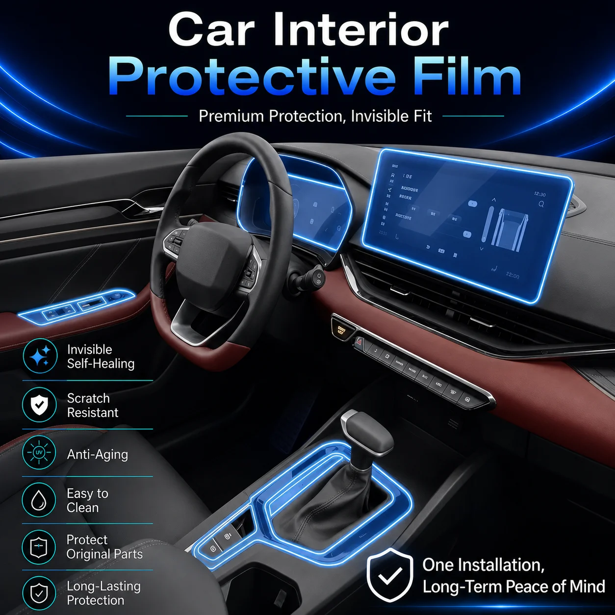 For Geely Emgrand S 2022-2024 Car Interior Dashboard Multimedia Navigation TPU Transparent Anti-Scratch Protection Film Upgrade
For Geely Emgrand S 2022-2024 Car Interior Dashboard Multimedia Navigation TPU Transparent Anti-Scratch Protection Film Upgrade