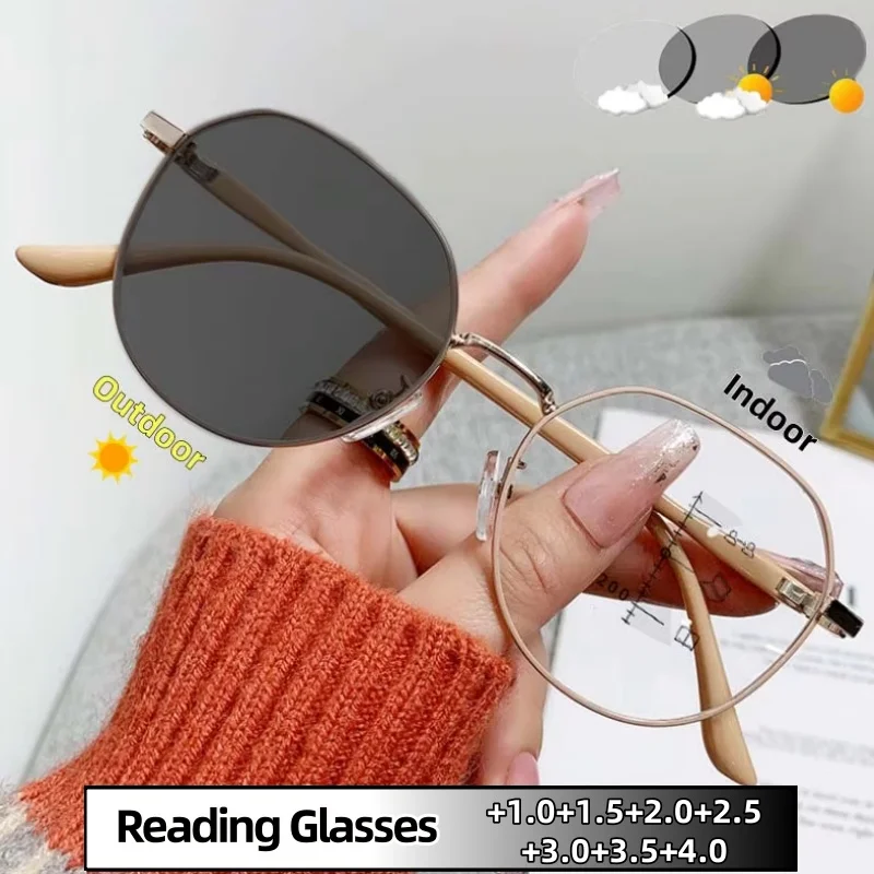 Metal Frame Reading Glasses Women Men Blue Light Blocking Eye Protection Eyeglasses Photochromic Multifocal Presbyopia Eyewear
Metal Frame Reading Glasses Women Men Blue Light Blocking Eye Protection Eyeglasses Photochromic Multifocal Presbyopia Eyewear