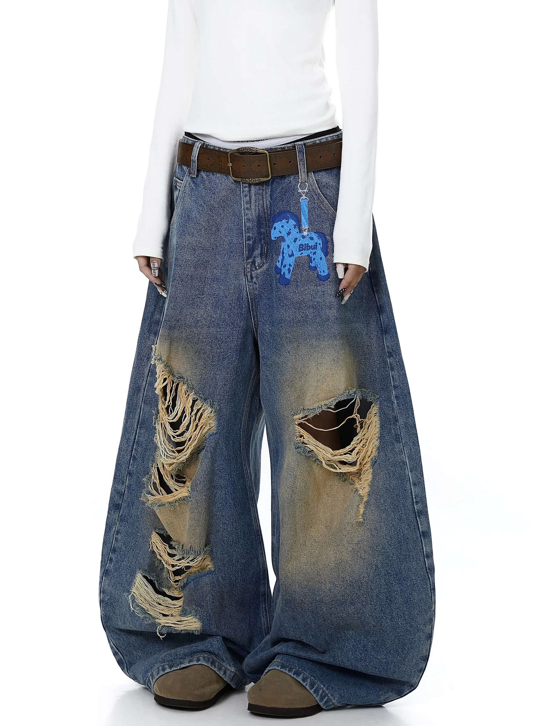 Retro American High Street Printed Washed Outdated Knife Jeans Men's Loose Wide Leg Pants Trendy Wear Resistant Spring
Retro American High Street Printed Washed Outdated Knife Jeans Men's Loose Wide Leg Pants Trendy Wear Resistant Spring