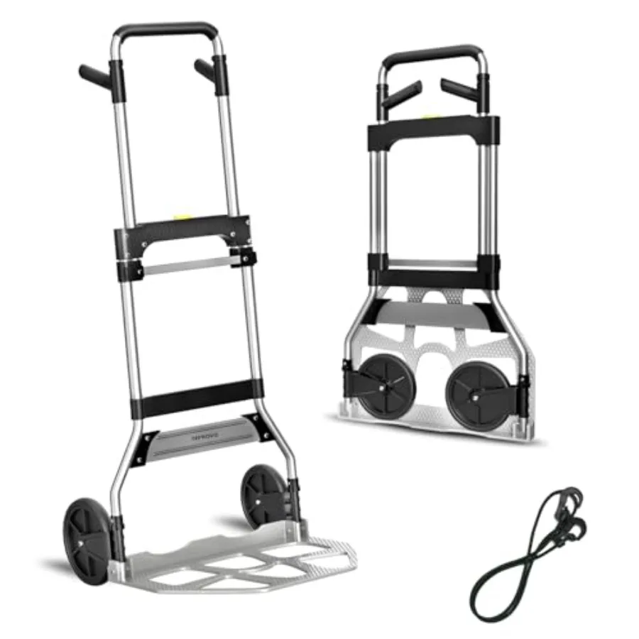 Folding Hand Truck Dolly Cart340LB Capacity Portable Aluminum Dolly Cart with Telescoping Handle and 7 Inch Rubber Wheels for M
Folding Hand Truck Dolly Cart340LB Capacity Portable Aluminum Dolly Cart with Telescoping Handle and 7 Inch Rubber Wheels for M