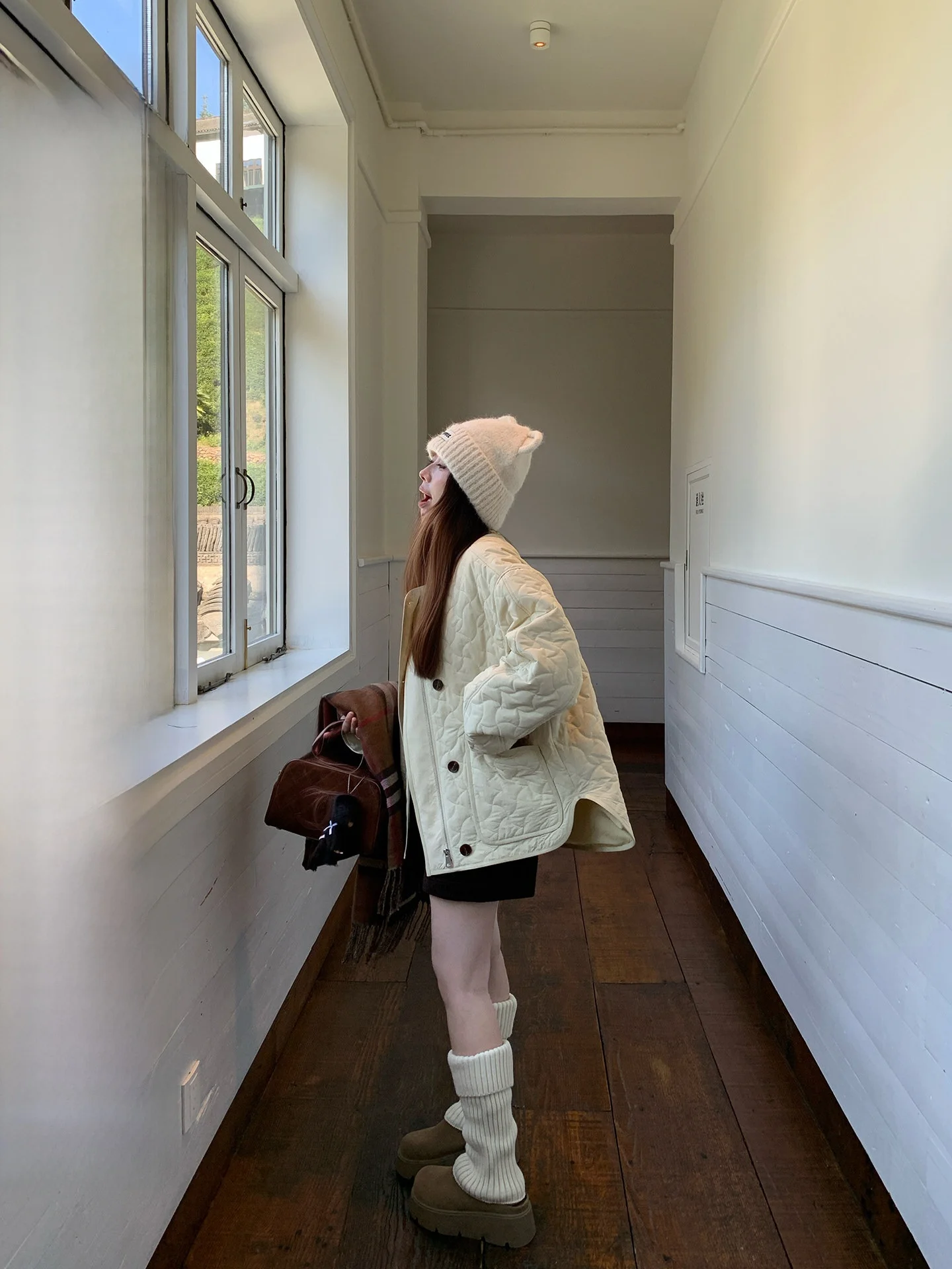 EVNSLE Winter New Loose round Ne Quilted Cotton Jaet Women's Warmth Cotton Clothes Straight Tube Long Sve Color
EVNSLE Winter New Loose round Ne Quilted Cotton Jaet Women's Warmth Cotton Clothes Straight Tube Long Sve Color