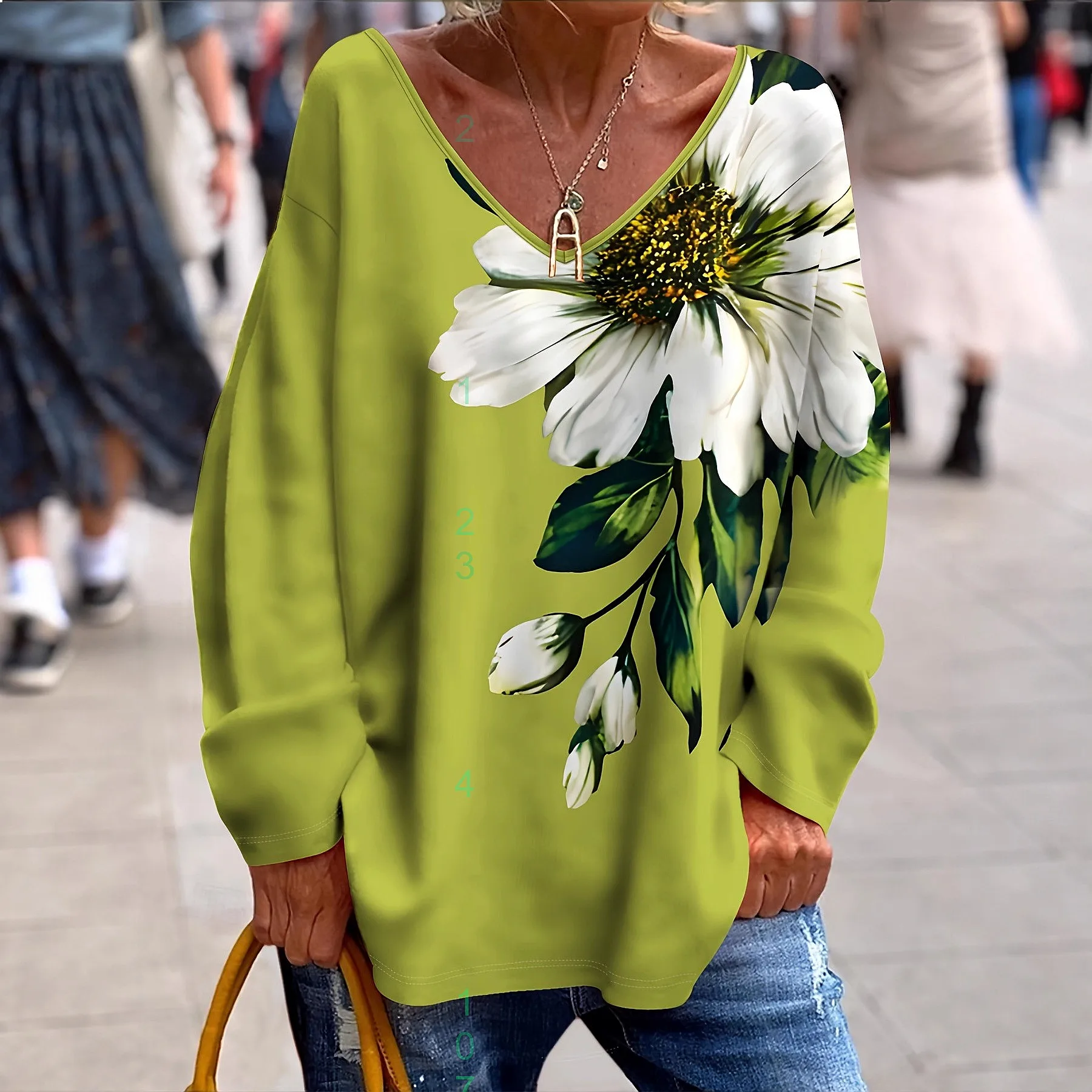 Women's V Neck Floral Print Long Sleeve Tee Tops Blouse Casual Shirt Spring Summer
Women's V Neck Floral Print Long Sleeve Tee Tops Blouse Casual Shirt Spring Summer