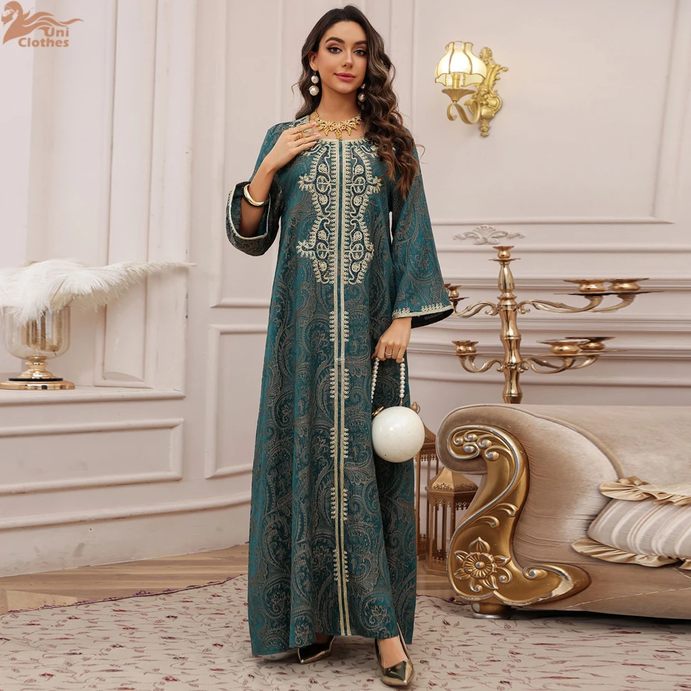 Luxury Fashion Dubai Muslim Women's Jacquard Embroidered Evening Dress Elegant Kaftan Middle Eastern Islamic Party Abaya
Luxury Fashion Dubai Muslim Women's Jacquard Embroidered Evening Dress Elegant Kaftan Middle Eastern Islamic Party Abaya