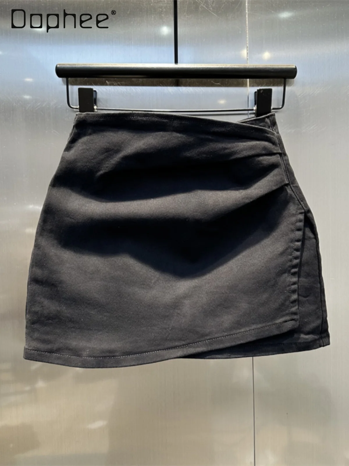 Irregular Spice Girl Pleated Denim Skirt Women Spring Summer New Solid Color Versatile High Waist Slim A-line Skirts Black Skirt
Irregular Spice Girl Pleated Denim Skirt Women Spring Summer New Solid Color Versatile High Waist Slim A-line Skirts Black Skirt