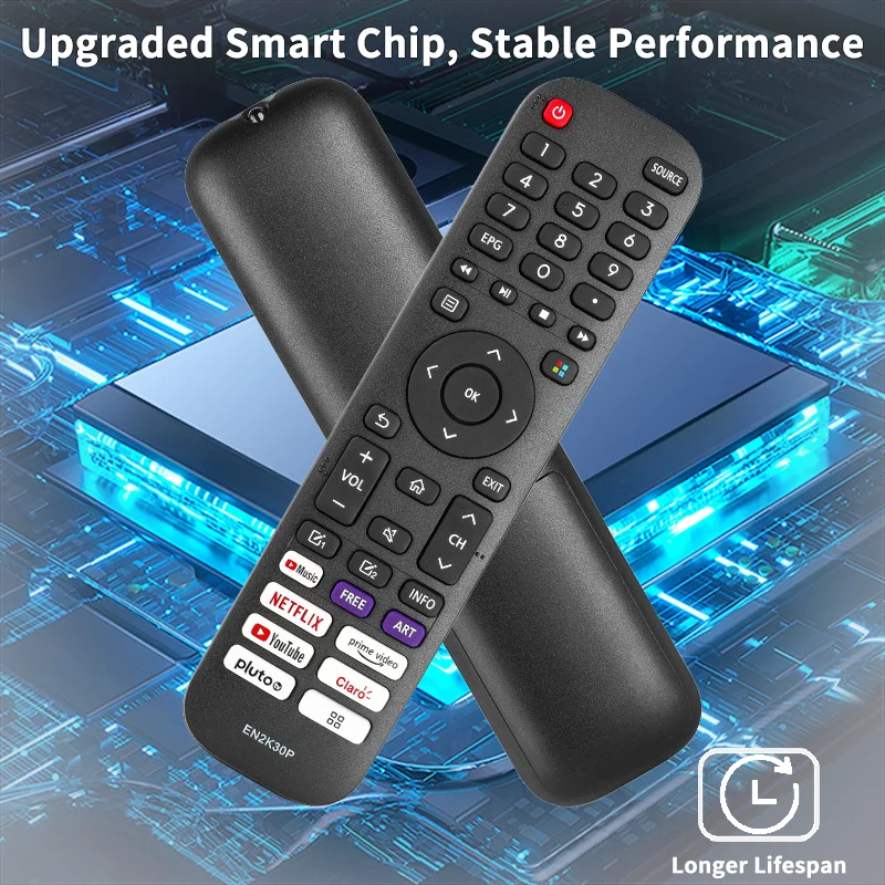 EN2K30P For Hisense Remote Control Compatible With Hisense Smart TV 43H77G 43V6G 43A60G 50A60G 50A60H 55H6G 55H77G Replacement
EN2K30P For Hisense Remote Control Compatible With Hisense Smart TV 43H77G 43V6G 43A60G 50A60G 50A60H 55H6G 55H77G Replacement