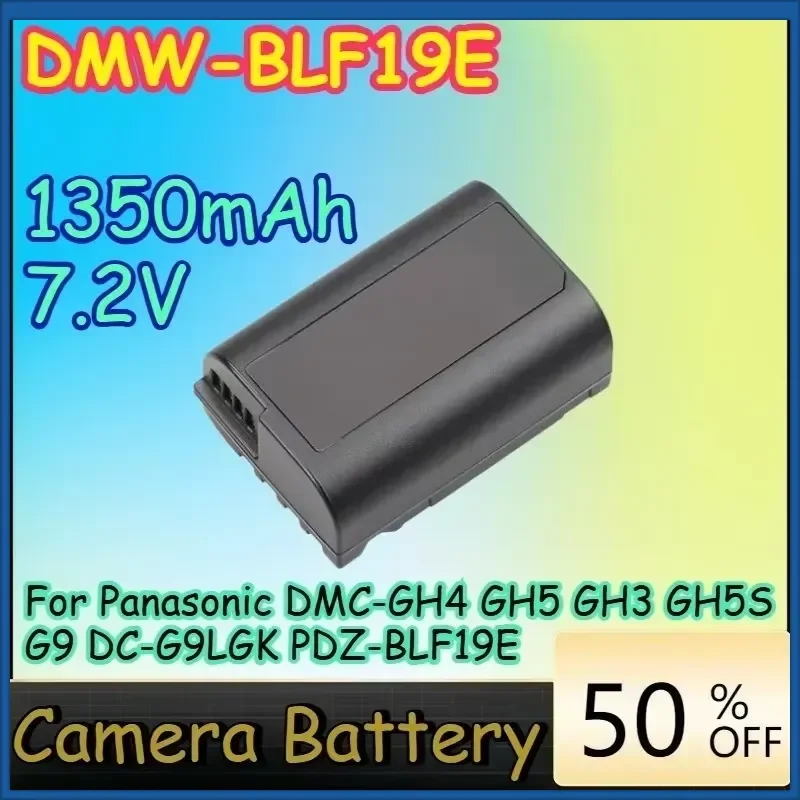 DMW-BLF19E 1350mAh 7.2V Camera Battery for Panasonic DMC-GH4 GH5 GH3 GH5S G9 DC-G9LGK PDZ-BLF19E DMW-BLF19
DMW-BLF19E 1350mAh 7.2V Camera Battery for Panasonic DMC-GH4 GH5 GH3 GH5S G9 DC-G9LGK PDZ-BLF19E DMW-BLF19