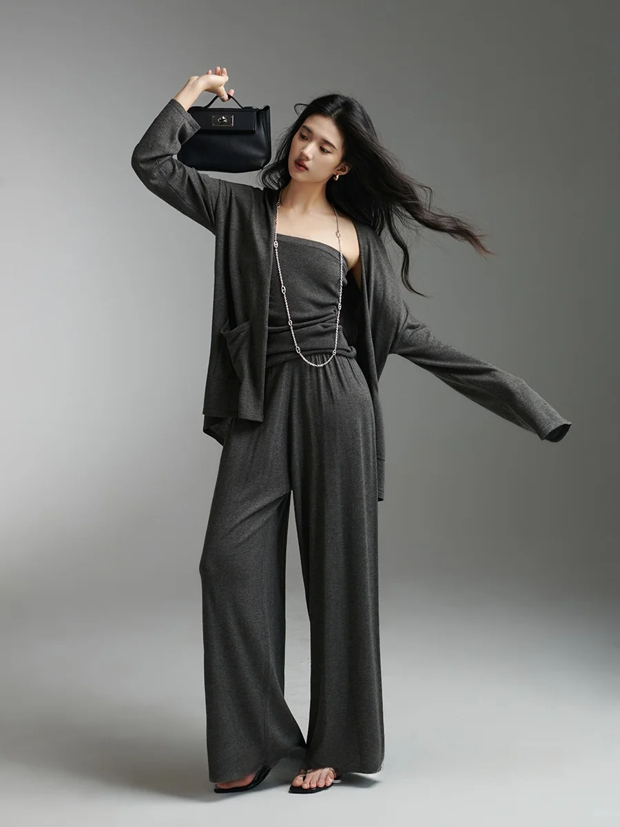 Kiki ey ацетатный шелк открытый кардиган жилет брюки комплект из футболки для похудения модный женский ансамбль длинные брюки све
Kiki ey ацетатный шелк открытый кардиган жилет брюки комплект из футболки для похудения модный женский ансамбль длинные брюки све