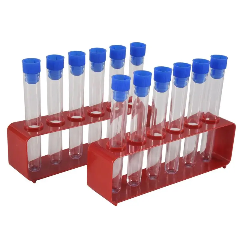 A01E-1 Sets 15 X 100Mm Test Tubes With Rack Clear Plastic Test Tubes With Caps And 6 Holes Holder Rack Nurse Party Decoration
A01E-1 Sets 15 X 100Mm Test Tubes With Rack Clear Plastic Test Tubes With Caps And 6 Holes Holder Rack Nurse Party Decoration