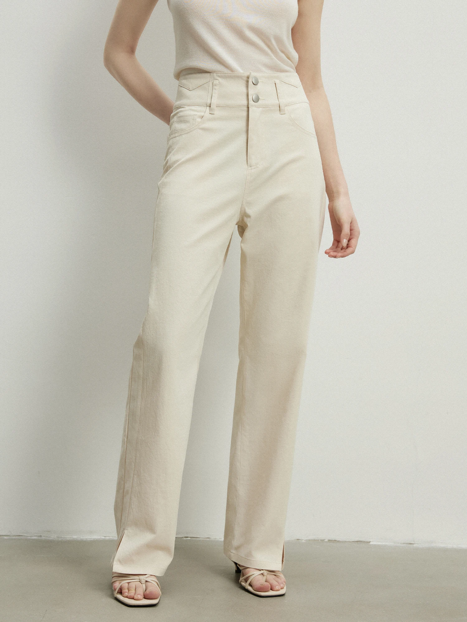 High Waist Straight Leg Casual Pants Women's Design Sensation Loose Fit Cotton Polyester Blend Summer Commute Style
High Waist Straight Leg Casual Pants Women's Design Sensation Loose Fit Cotton Polyester Blend Summer Commute Style