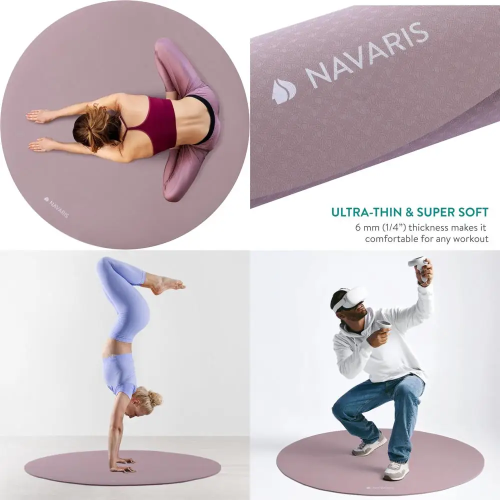 Круглый коврик для упражнений диаметром 47, нескользящая поверхность толщиной 1/4 для кардио, тренировок, фитнеса, тай-чи, медитации
Круглый коврик для упражнений диаметром 47, нескользящая поверхность толщиной 1/4 для кардио, тренировок, фитнеса, тай-чи, медитации