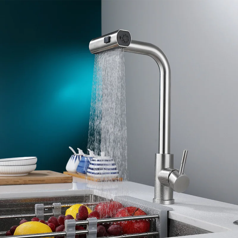 Washbasin360Degree Faucet Pull-out Kitchen Tap Rotatable Three-Gear Water Outlet304Stainless Steel Sink Vegetable Basin Hot and
Washbasin360Degree Faucet Pull-out Kitchen Tap Rotatable Three-Gear Water Outlet304Stainless Steel Sink Vegetable Basin Hot and