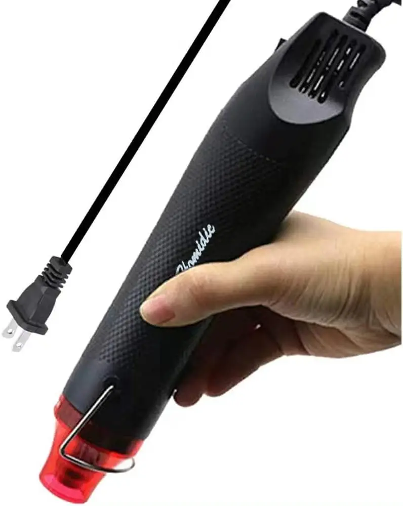6.56FT Long Cord Heat Gun, 300W Mini Hot Air Gun for DIY Crafts, Shrink Wrap, Embossing, Paint Drying, Clay
6.56FT Long Cord Heat Gun, 300W Mini Hot Air Gun for DIY Crafts, Shrink Wrap, Embossing, Paint Drying, Clay