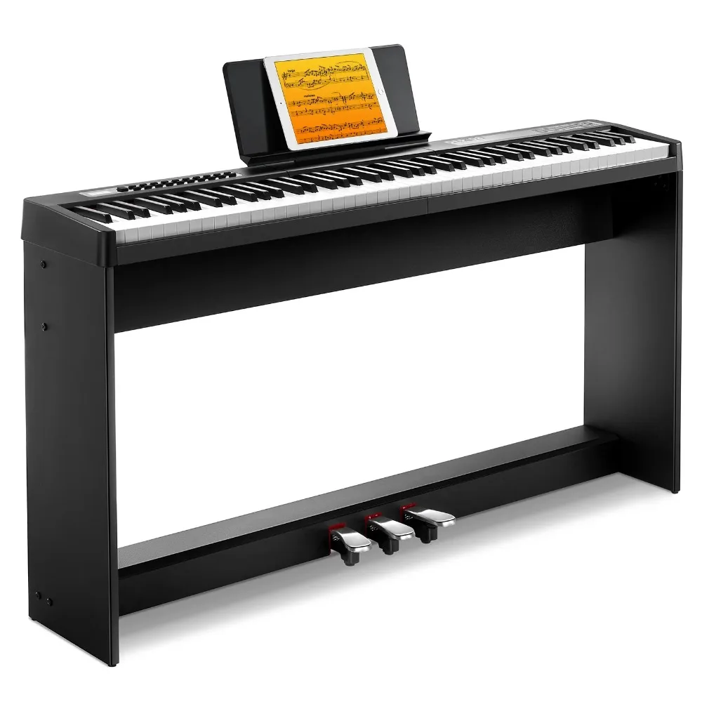Portable Piano Set for Beginner with Velocity Sensitive Keys, LCD Screen, 3 Pedals, Detachable Piano Stand, Includes
Portable Piano Set for Beginner with Velocity Sensitive Keys, LCD Screen, 3 Pedals, Detachable Piano Stand, Includes